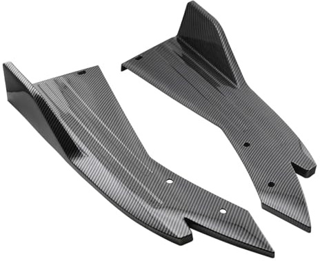 Rock Aufkleber 2 Stück Universal Heckstoßstange Seitenschweller Schutzblech Spoiler Diffusor Klinge Karosserie-Kits Auto Außendekoration Tuning(Kohlenstoff-Look)