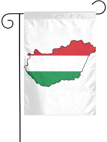 Bandiera dell'Ungheria Stampa Cartina di Natale Cartello 30,5 x 45,7 cm Doppio Lato Esterno Albero di Natale Inverno Yard Bandiera Decorativa