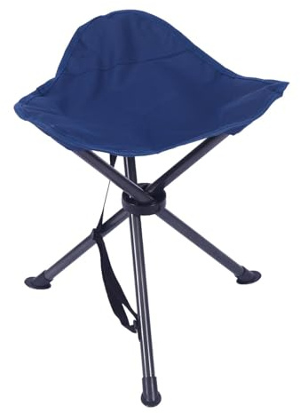 harayaa Sgabello da Campeggio Sedia Pieghevole Sgabello a treppiede Sgabello da Caccia Sedia Pieghevole con Struttura in Acciaio per Zaino in Spalla, Blu