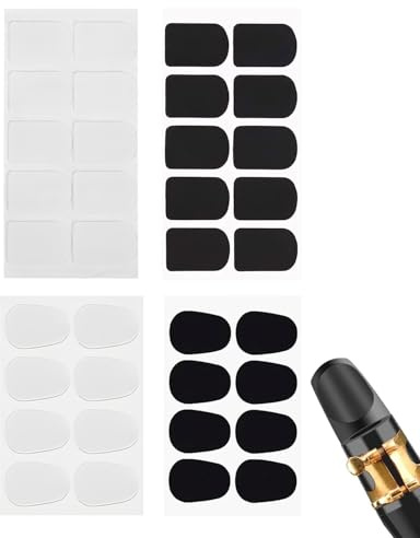 SCJJZ 36 Stück Mundstückkissen, Bissgummi Klarinette, Saxophon Zubehör, 0.8mm Alt-Tenor-Saxophon-Klarinette-Mundstück-Kissen, für Anfänger, Saxophone und Klarinetten