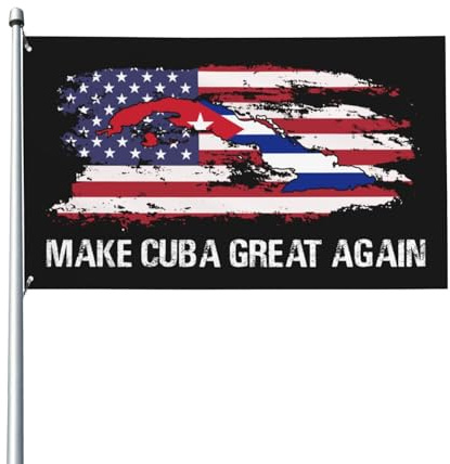 Bandera Hagamos Cuba Grande Otra Vez para exteriores, bandera de poliéster decorativa de 3 x 5 pies
