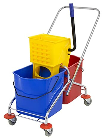 Jantex M880 Dual Bucket Mop Presse, 23 l, blau/rot