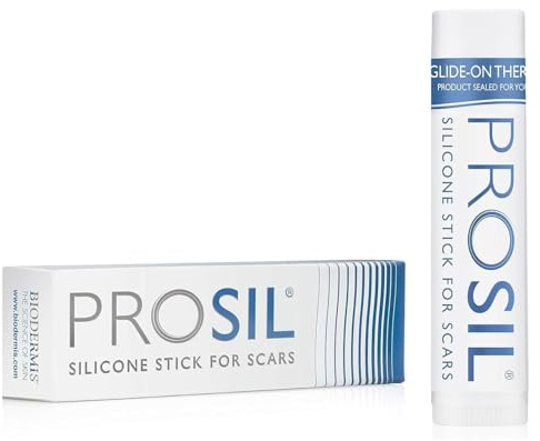 PROSIL Silicone Scar Stick 4.25 g – Medical Grade Silicone Scar Treatment for New & Old Scars – Mess Free, Glide On Scar Therapy Stick for Face & Body – Compact, Travel-Friendly Scar Care for Adults
