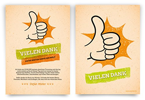 Danksagungskarten (30 Stück) Gefällt mir Danksagung Danke Karte Daumen hoch Spitze Super