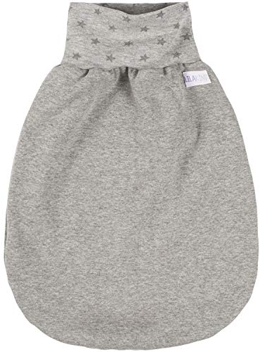 Lilakind Baby Schlafsack Strampelsack Pucksack Herbst/Winter Jersey Fleece Meliert Streifen- Made in Berlin 6-12 Monate
