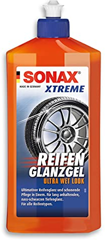 SONAX XTREME ReifenGlanzGel (500 ml) pflegt & schützt Gummi & Reifen vor Rissbildung & Farbausbleichung, lang anhaltender Reifenglanz | Art-Nr. 02352410