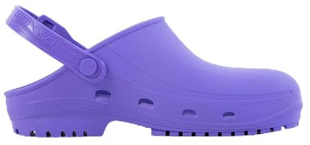 REPOSA Max - Zoccoli Sanitari Donna e Uomo in Gomma con Suola Antiscivolo SRC, Ciabatte Sanitarie Anatomiche con Laccetto Regolabile, Scarpe Sanitarie Sterilizzabili Antishock Traspiranti Leggere