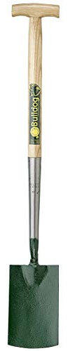 Pala de borde de madera dura de 28 pulgadas, gama de productos Bulldog Tools - Pala de borde con mango de madera dura, herramientas de pala