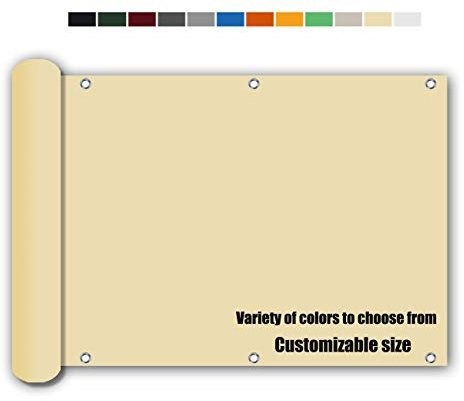 Bedtang Brise-Vue pour Balcon Brise Vue Pas Cher, 160/㎡, Le matériau est légeret Doux, pour Balcon/Patio/Jardin/terrasse/Grillage, Couleur crème 0.7x4m