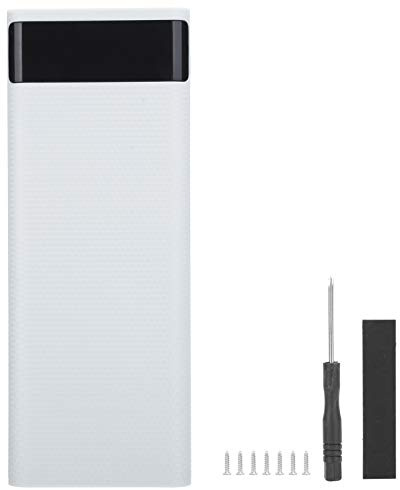 Mobile Battery Box - Shell Power Bank fai da te, versione carica rapida 8x18650 Power Bank Case, supporta tutti i modelli di ricarica del telefono cellulare(bianca)