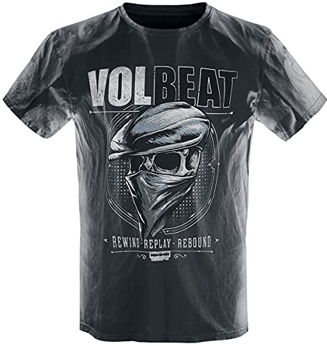 Volbeat Bandana Skull Männer T-Shirt hellgrau/schwarz Band-Merch, Bands