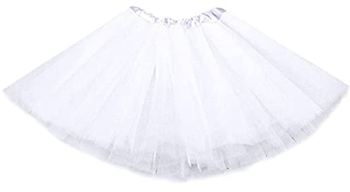 Flovel Damen Tüllrock Tütü Rock Minirock Lagen Petticoat Tanzkleid Dehnbaren Ballettrock Tüllrock Elastischer Tutu Rock für Party Prom Halloween Kostüme Tanzen