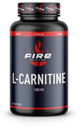 Fire Nutrition - L- Carnitine 60 Cápsulas - 3000 mg por dosis - L- Carnitina - L- Carnitine Tartrate - L- Carnitina Tartrato - GMP