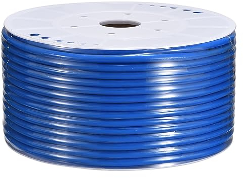 QUARKZMAN 90 Meter PU Pneumatikschlauch 10mm x 6.5mm (Außen-Ø x Innen-Ø) Pneumatic Polyurethane Schlauch Flexibel Druckluftschlauch Wasserschlauch Fluidtransfer Luftkompressor Blau