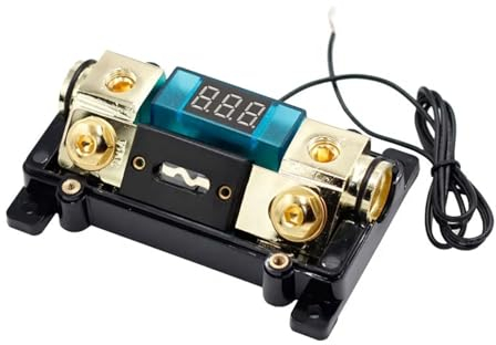 NURII 2 Stück 0/2/4 Gauge Auto-Audio-Display, Digitale Spannung, 100 Ampere, Inline-Sicherungshalter (Size : 200A)