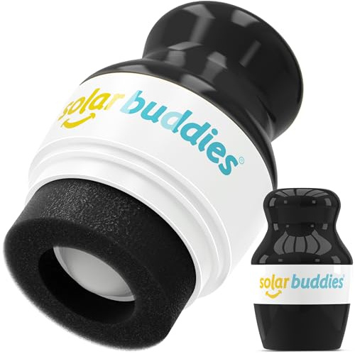 Solar Buddies Solkrämsapplikator – Svart (Singel) – Påfyllningsbar Roll-On med Svamp för Solkräm & Lotion för Barn, Vuxna & Familj – Rymmer 100 ml – Perfekt för Resor