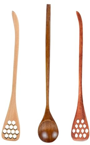 Cucchiaio da miele, cucchiaio in legno per miele, cucchiaio per mescolare il miele, con manico lungo, mescolatore per mescolare il miele, cucchiaio per mescolare il miele, cucchiaio per mescolare