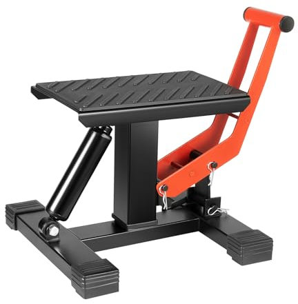 TESUGN Sollevatore idraulico per moto, 400 kg, professionale, universale, per moto, moto, motocross, cavalletto, sollevatore pieghevole, altezza regolabile, idraulico, ATV, moto