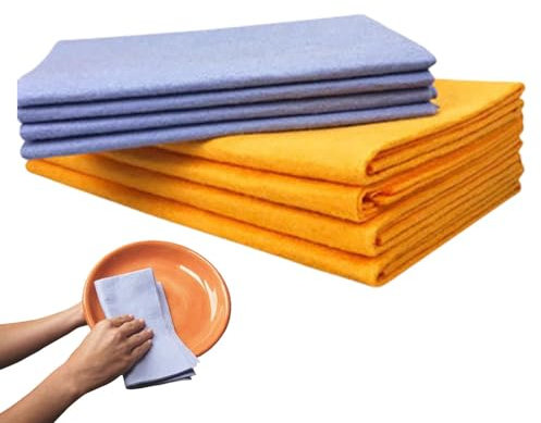 Neamou Ultra-absorbent Cleaning Shammy | 8 Pieces Multipurpose Shammy Cloth | Soft Shammy Cleaning Cloths for Kitchen | No Scratch Absorbent Drying Cloth for Drying Car,Glass And Mirrors