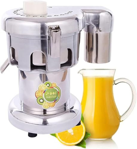 Extracteur de jus électrique, 2800 TR/Min, 370 W, en Acier Inoxydable, avec Filtre, pour Une Extraction de jus Intensive, pour Les boutiques de jus, Les hôtels et Les Restaurants.