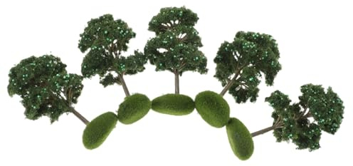 ibasenice 5pièces Arbres Miniatures Plastique pour Décor de Micro-Paysage Modèles de Pommiers Réalistes pour Table à Sable Jouets de Micropaysage