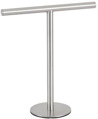 Soporte para Toallas de Mano para encimera - Estante con Barra en T, Soporte Independiente con Base Antideslizante con Peso Estable | Soportes de Toalla de Mano de Acero Inoxidable para baño, tocador