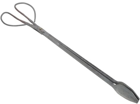 DIYEAH Pinza in Ferro Rinforzato Presa Sicura per Combustibile da Bruciare e Utensile Resistente per Barbecue e Fuochi all Aperto