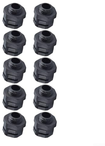 Lot de 10 soupapes de décharge de pression d'échappement étanches avec vis respirantes pour drainage et respiration pour luminaires extérieurs (M12-1,5)