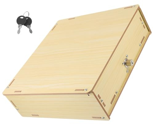 SUPVOX Vassoio Porta Soldi in Legno Multifunzionale per Contanti e Monete Scomparti Separati, Organizzatore per Cassetto Portadenaro Adatto a Negozi e Uffici, Supporto per Calcolatrice