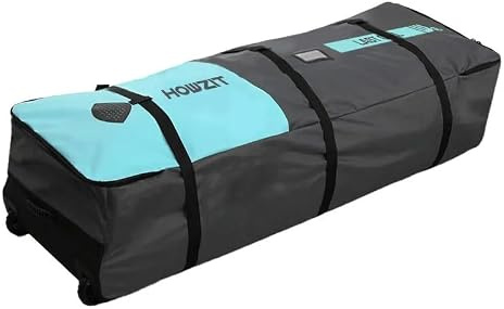 Boardbag Kitesurf mit Rollen, professionell, Schutz 10 mm, stoßfest, Howzit, 150 cm, Kapazität Quiver komplett (2 Bretter + 3 Flügel) – Ideal für Reisen und Flugzeug
