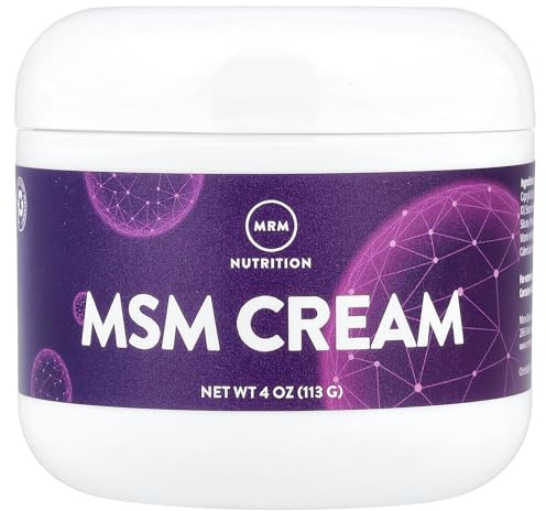 MRM MSM Cream with Vitamin A & D - Topical MSM Moisturizer Balm for skin health and joint comfort, Hands, Feet, Scar Support & Comfort - 4 Oz