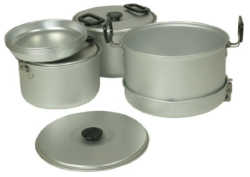 10T Camping Topfset Pfannenset 12-TLG. für 4-5 Personen, Outdoor Kochset mit Antihaft-Aluminium, ideal für Camping und Trekking