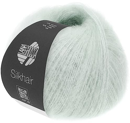 LANA GROSSA Silkhair | Feines Lace-Garn aus Superkid Mohair mit Seide | Handstrickgarn aus 70% Mohair (Superkid) & 30% Seide | 25g Wolle zum Stricken & Häkeln | 210m Garn FB 41