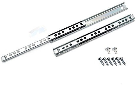 Ball Bearing Drawer Runners Groove Slides, H-17mm L-342mm (1 Pair)