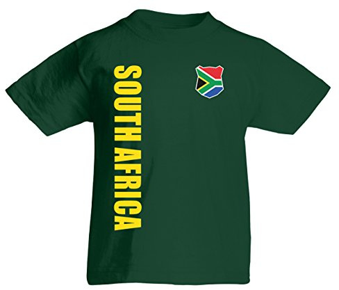 Südafrika Kinder T-Shirt WM-2026 Trikot Wunschname Nummer South Africa Fanshirt Fussball