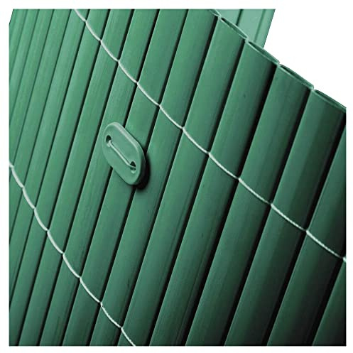 NOOR Sichtschutz Befestigungskit - Set 26 Clips & Drahtschlaufen Grün | passendes Montagematerial für PVC-Sichtschutzmatten - witterungsbeständige & beschädigungsfreie Befestigungsklammern