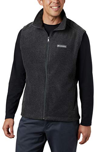 Columbia Mens Steens Mountain Fleece Vest, Charcoal Heather, 3X