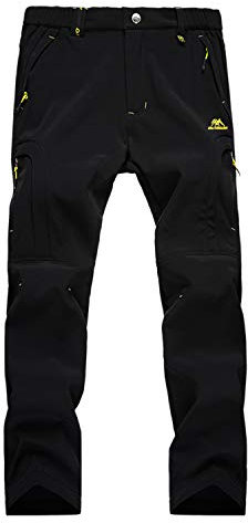 BWBIKE Herren Softshell Winter Fleece gefütterte Hose Outdoor Wandern Kletterhose Wasserfeste Ski Walking Hose