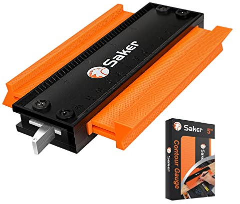 Saker Contour Gauge (5 Inch Lock) Profile Tool- Adjustable Lock-Precisely Copy Irregular Shape Duplicator -Irregular Welding Woodworking Tracing - Must Have Tool for DIY Handyman, Construction