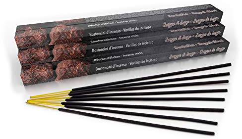 Premium Räucherstäbchen Drachenblut: natürlich traditionell aus Indien in fairer Herstellung. Großpackung mit 10 Boxen = 80 Stück je 45min. Dragon Blood Räucherwerk