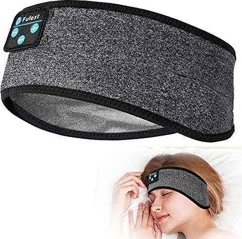 Voerou Wireless Sports Headband Headphones, Comfortable Music Headband, Perfect Sleeping Headphones for Side Sleepers, Running, Yoga, Insomnia, Travel