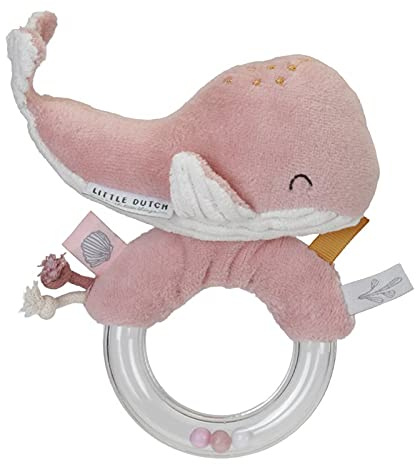 Little Dutch Ringrassel Rassel Greifling Baby Wal rosa - Ocean
