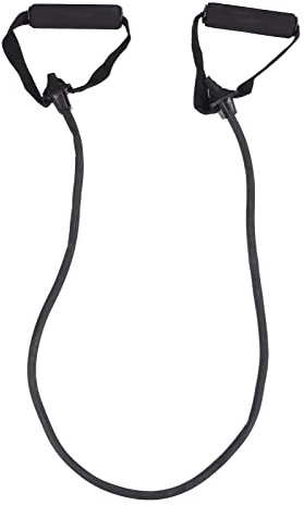 Agatige Übungs-Widerstandsbänder, 30Lb elastisches Workout-Zugseil-Brust-Expansions-Dehnungsseil mit Komfortgriffen für physikalische Therapie, Krafttraining, Muskeltraining (Schwarz)