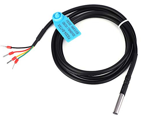Tiiyee Soil Temperature Humidity Sensor Probe, High Precision Digital SHT35 Module with IP67 Waterproof Stainless Steel Case, I2C Output for HVAC Weather Station Agricultural Environmental Monitoring