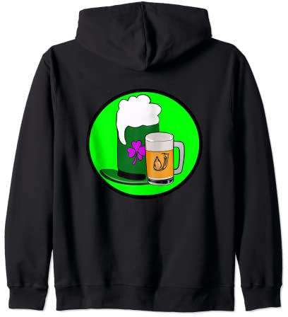 Chope irlandaise trèfle avec bière | Saint Patrick Sweat à Capuche