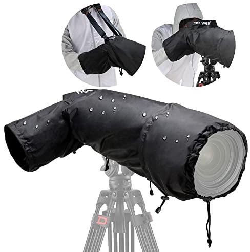 NEEWER Copertura Antipioggia per Fotocamera, Impermeabile in Nylon Resistente di Grandi Dimensioni Compatibile con Canon Sony Nikon DSLR Mirrorless Vlog Camera e Obiettivi 300/400/500/600/800mm, PB004