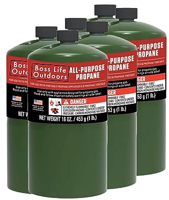 Boss Life Outdoors Propane Cylinders - 16 Oz (6 Pack)
