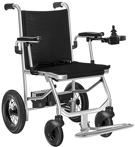 Bueuwe Elektrischer Rollstuhl Faltbar Leicht Elektrische Rollstühle für die Wohnung, Ultraleicht Rollstuhl Elektrisch Reiserollstuhl, Elektrorollstuhl für ältere Menschen, 11.5 kg,Range 15km