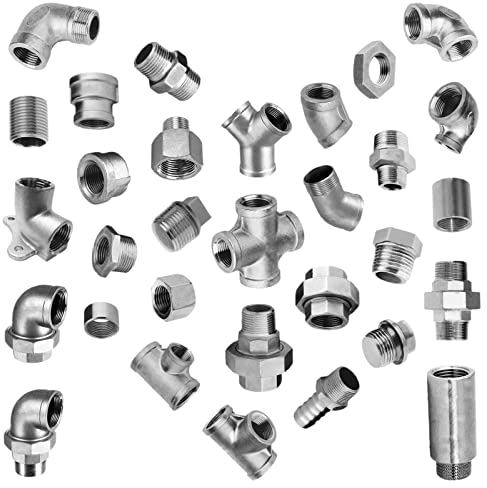 T Stück aus V4A Edelstahl 1/2 Zoll IG x IG x IG DN15 Innengewinde Innendurchmesser 19mm Gewinde Fitting Trinkwasser geeignet Rohr Verschraubung 90° Grad Abzweig 3 Anschlüsse INOX