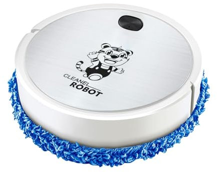 Trailrest Aspirador Pequeño Tamaño Parquet Robot trapeador silencioso Inteligente, máquina trapeadora húmeda y Perezosa Aspiradora Mascotas (WH1, One Size)